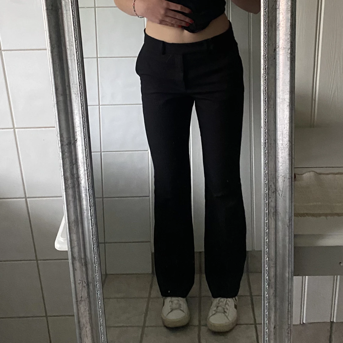 Långa och vida Kostymbyxor