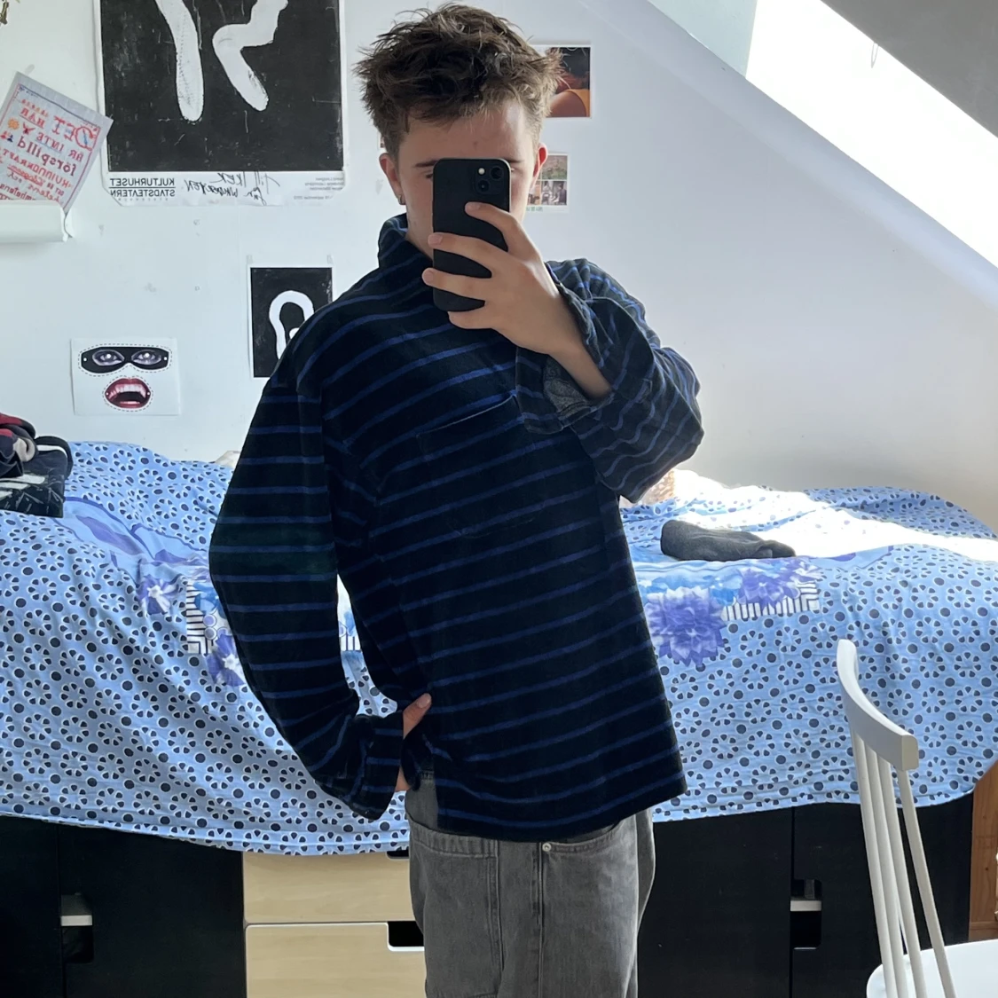 Randig oversized sweatshirt  - 91