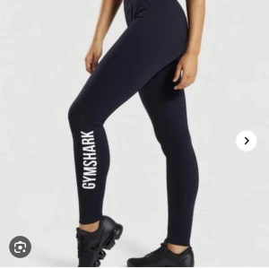 Core Leggings från Gymshark - Väldigt bra skick och supersnygga med texten på benet! 🥰