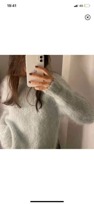 Supermysig stickad tröja i mohair, Storlek M