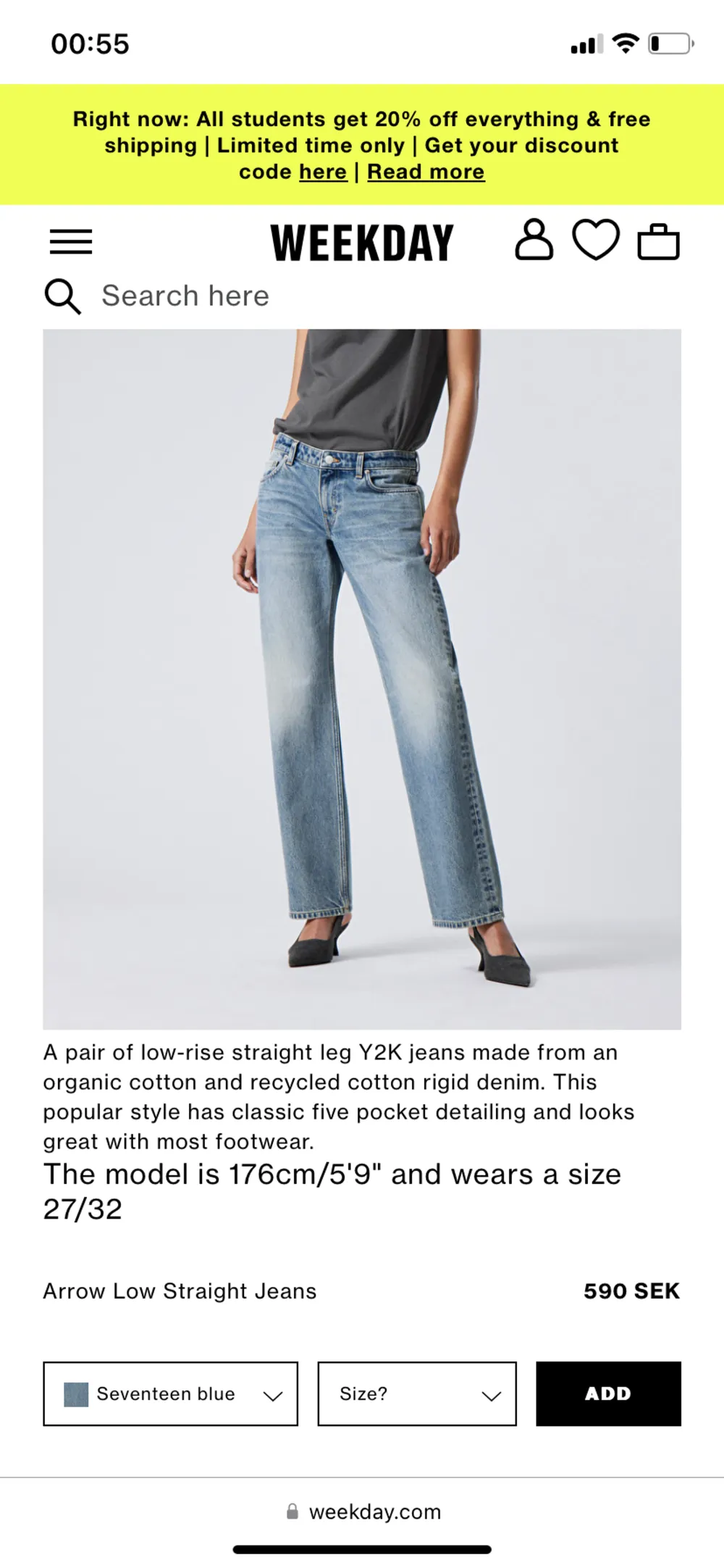 nästintill oanvända arrow jeans från weekday, därav nyskick. hör av er privat till mig vid frågor💕nypris 590kr. Jeans & Byxor.