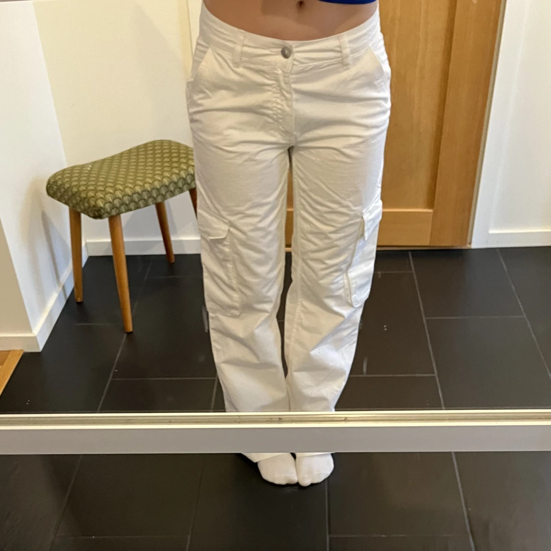 Lågmidjade cargo byxor