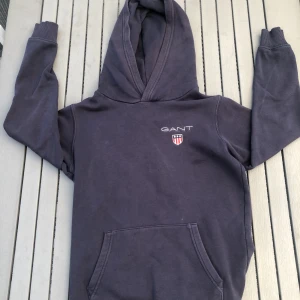 Gant hoodie  - Den är i bra skick förutom att den är lite blekt och en fettfläck på sig