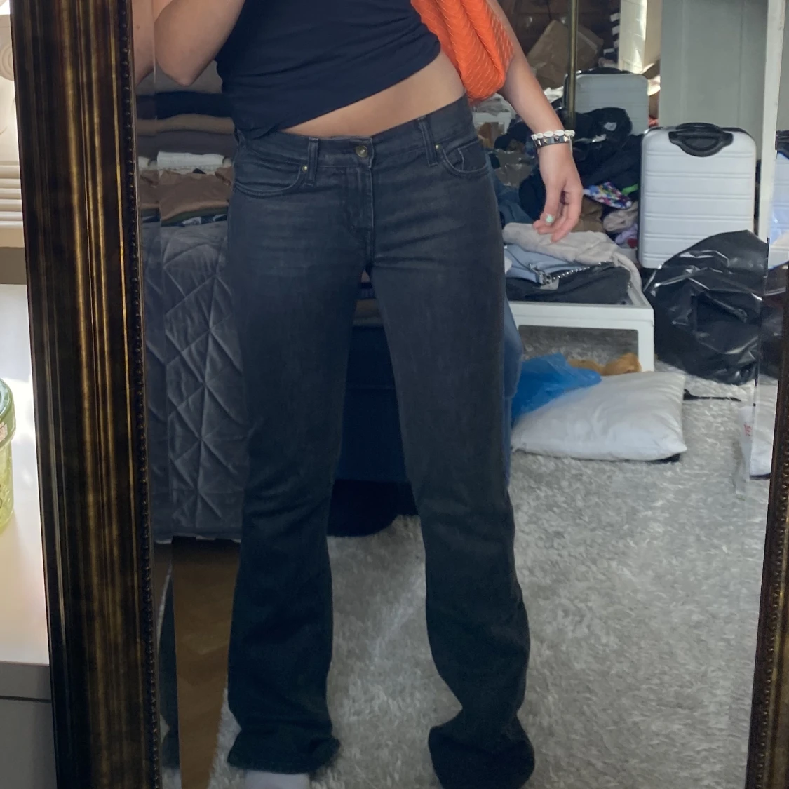 LÅGMIDJADE JEANS - 91