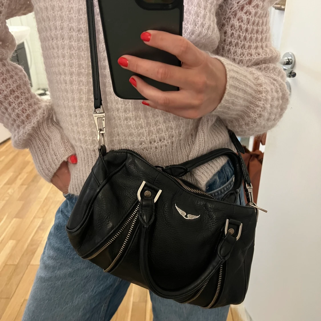 Zadig et Voltaire väska (Sunny) i svart skinn