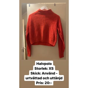 Stickad tröja halvpolo - KOM GÄRNA MED EGET PRISFÖRSLAG. Pm för fler bilder!