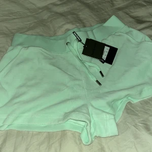Juicy Couture  - Säljer ett par mintgrööna Juicy shorts.  Nyköta, aldrig använt därav inga defekter.  Storlek M passar ävrn S 200 kr