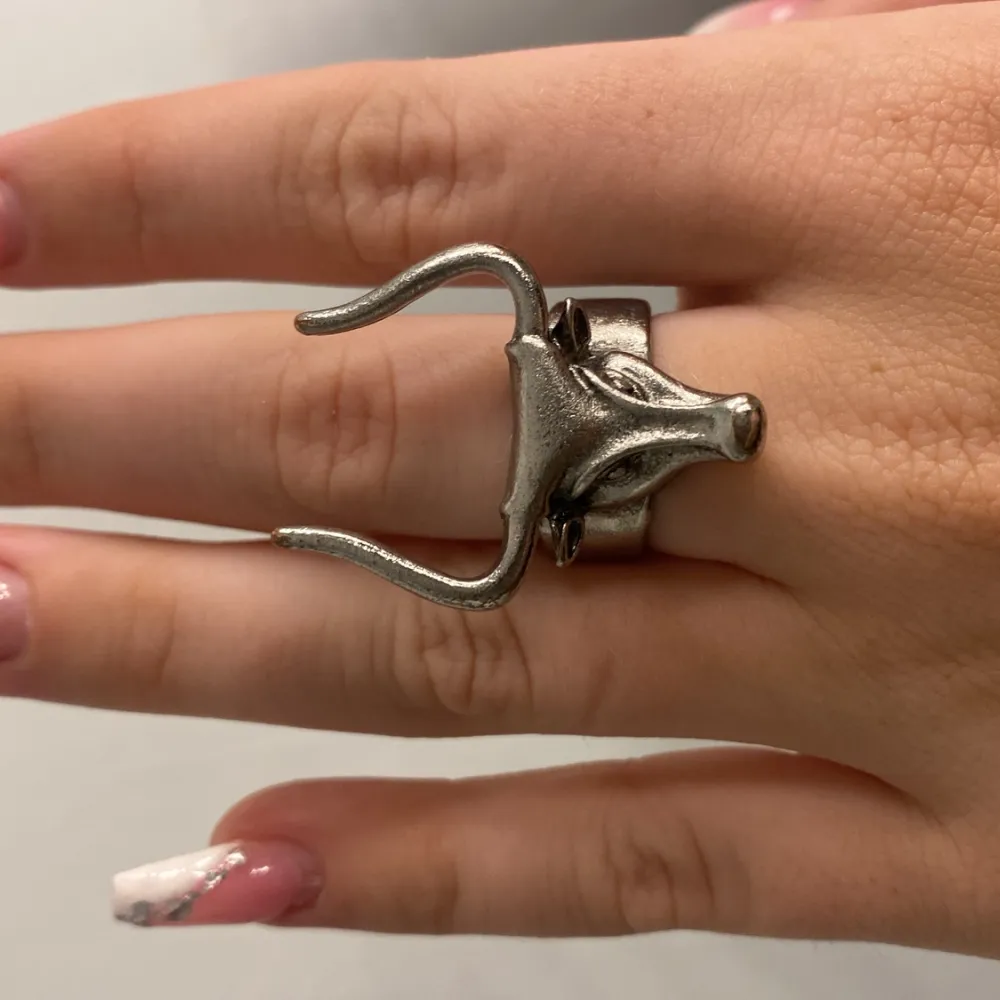 Cool ring som jag köpte på Smögen i somras! Justerbar. Skriv vid intresse! Frakt: 15kr Okänd metal, inte äkta silver. Accessoarer.