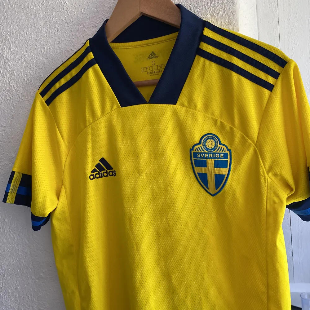 Knappt använd Sverige fotbollsströja. Namn:Isak. Hoodies.