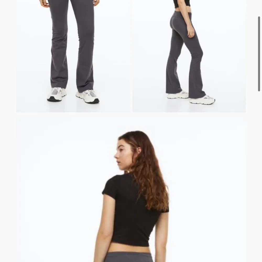 Så snygga mörk gråa yoga pants från hm💗 slutsålda på hemsidan🫶🏼 . Jeans & Byxor.