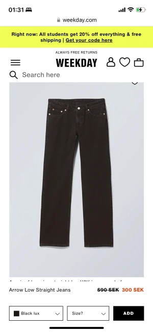 Lågmidjade jeans - Hej, om du vill ha bilder med dessa på så är det bara att skriva! Skriv gärna också om ni har något prisförslag så kan vi diskutera det! Köpta för 590 och bra längd på mig som är 166!❤️Endast använda fåtal gånger och k väldigt bra skick!