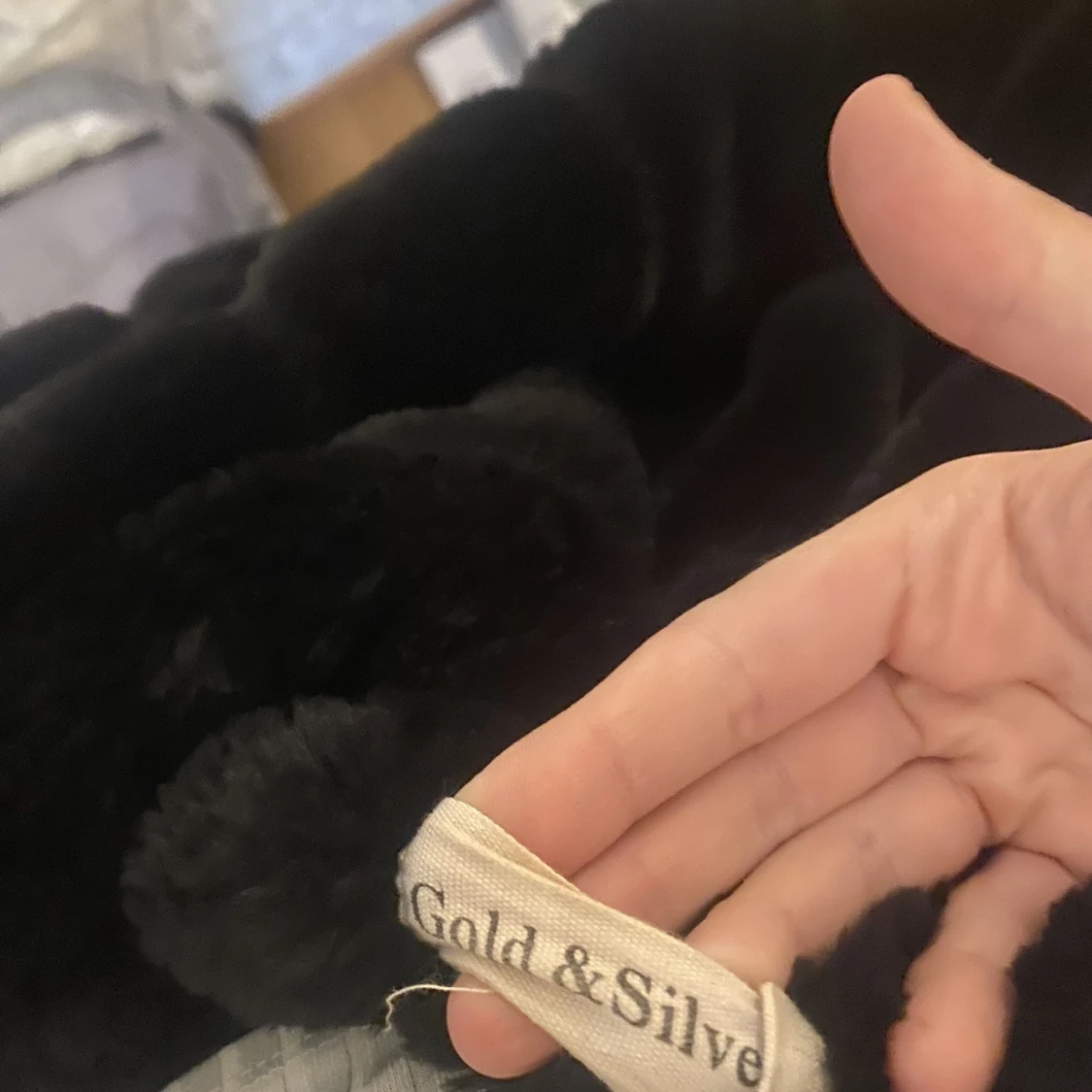 Pälsjacka gold&silver - 91