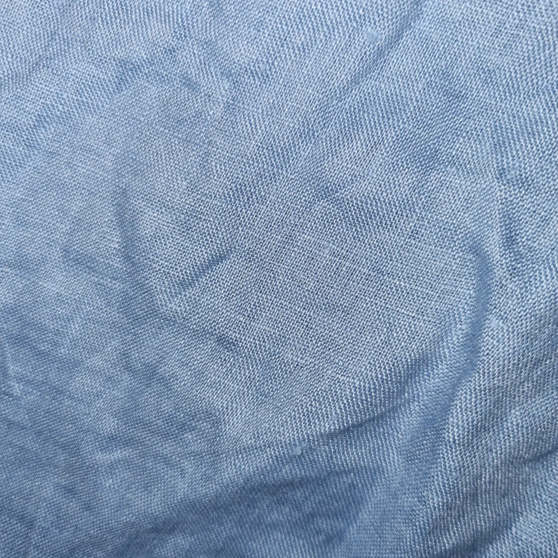 Kortärmad blus i linne material  - 90