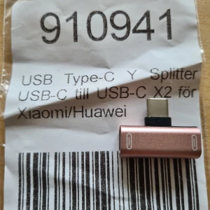 Usb-c splitter - Ny usb-c splitter för Xiaomi/Huawei. När man vill ladda samtidigt och måste använda hörlurar med sladd.