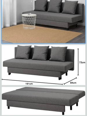 bäddsoffa asarum IKEA  - Använd ett fåtal gånger nyskick! OBS Hämtas på steriksplan skickas ej!!!
