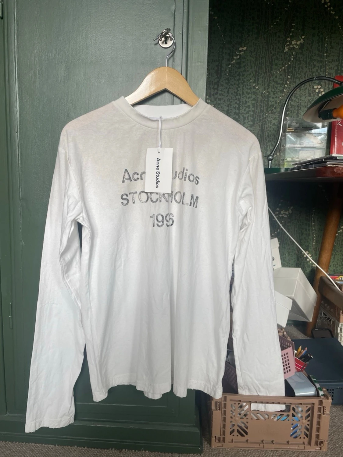 Vit långärmad topp Acne Studios