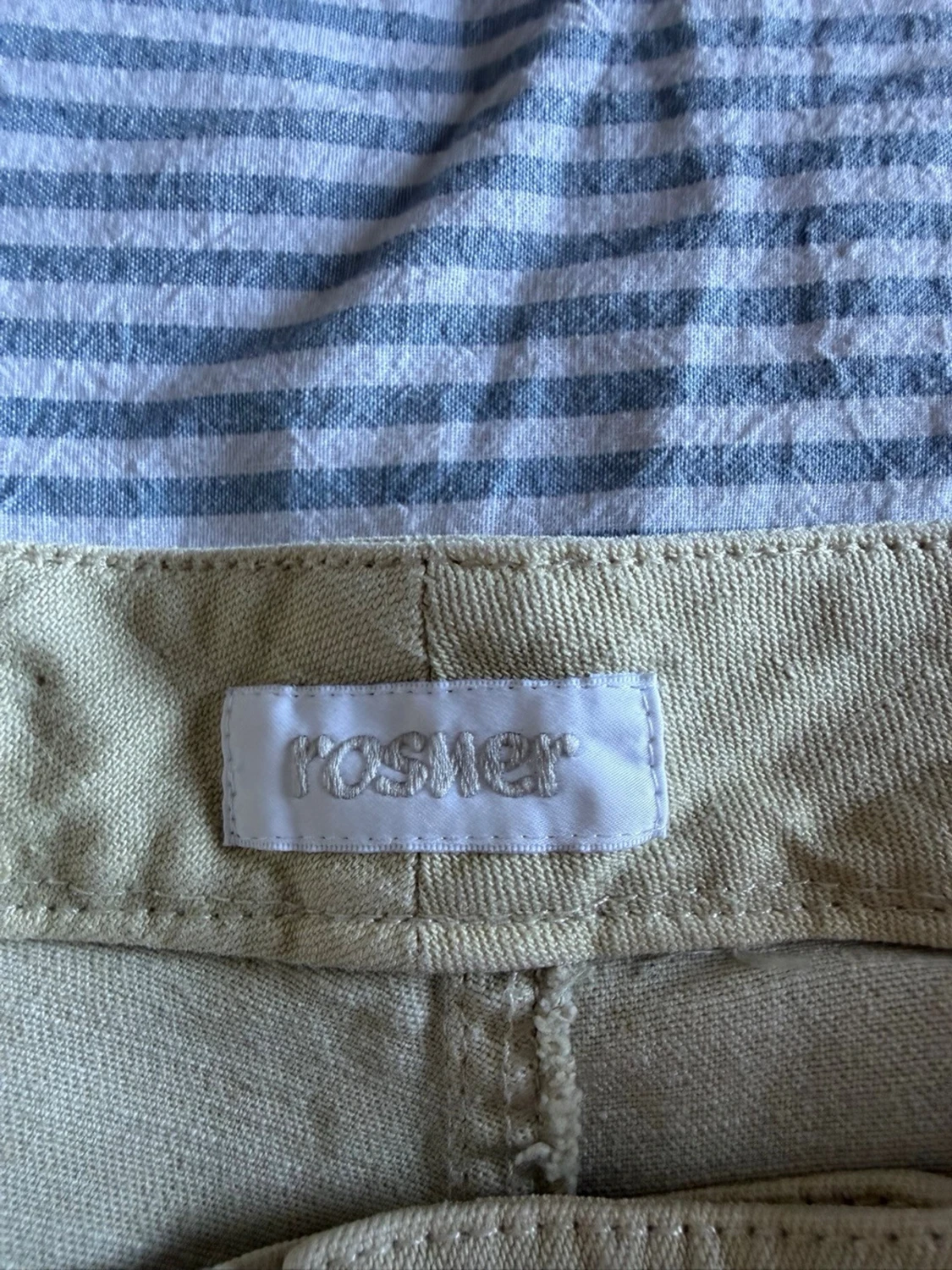 Beige Capri byxor med snörning nertill - 3