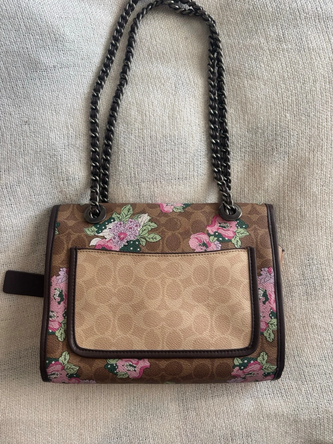 Coach Parker Shoulder Bag Signature Canvas With Unique Blossom Print  - 2