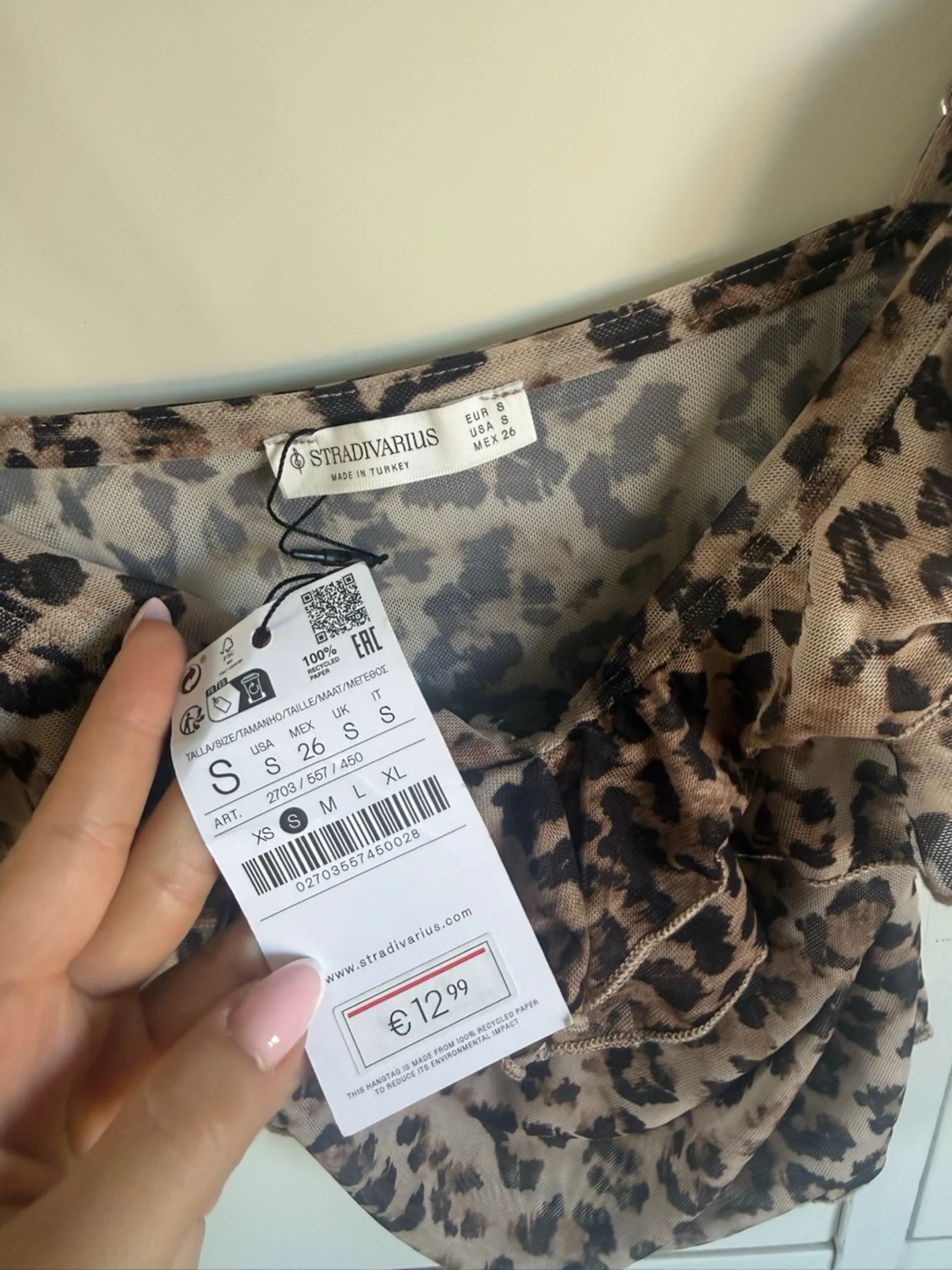 Leopardmönstrad linnetopp Stradivarius - 1
