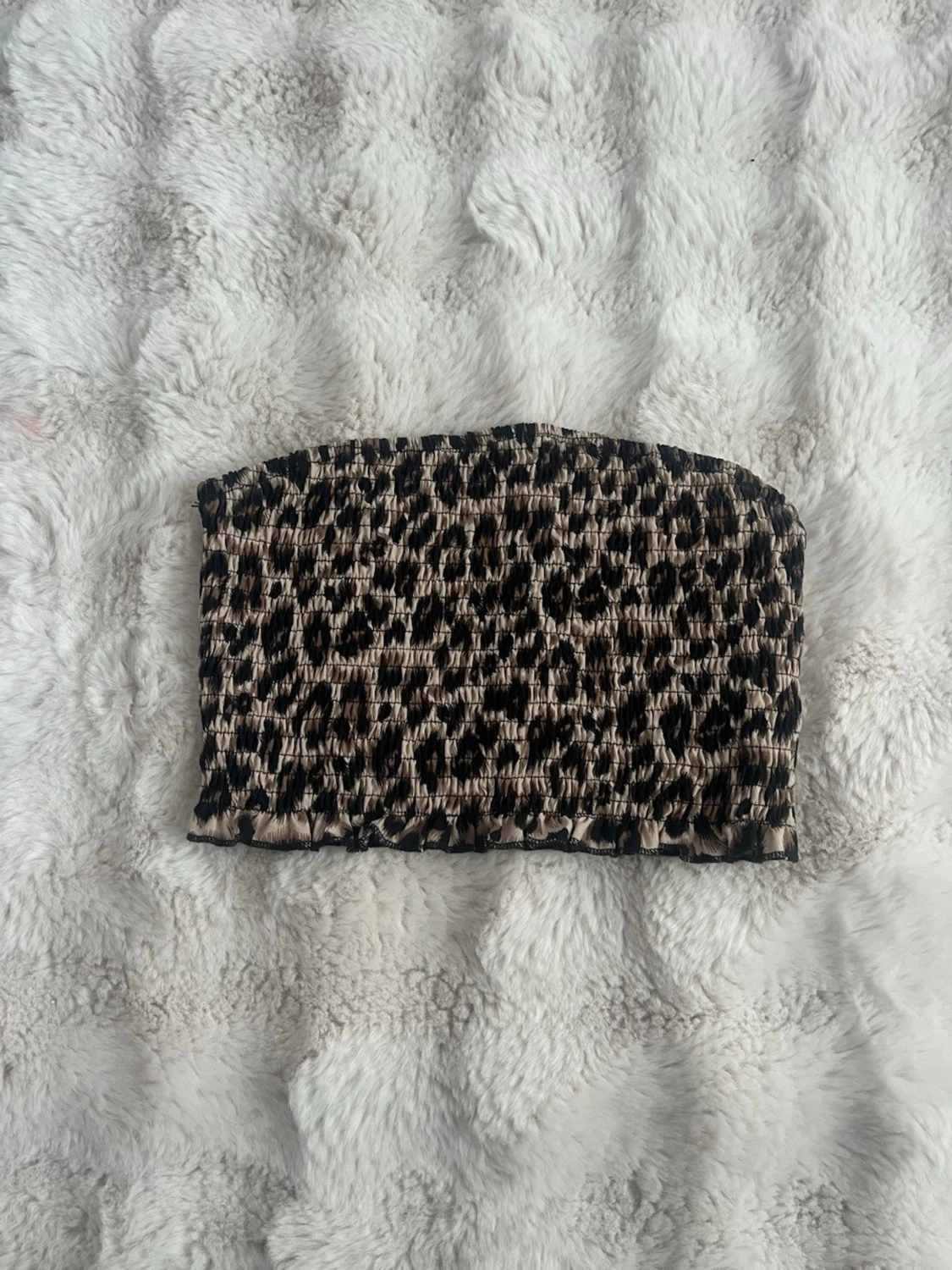 Leopardmönstrad bandeau tubtopp