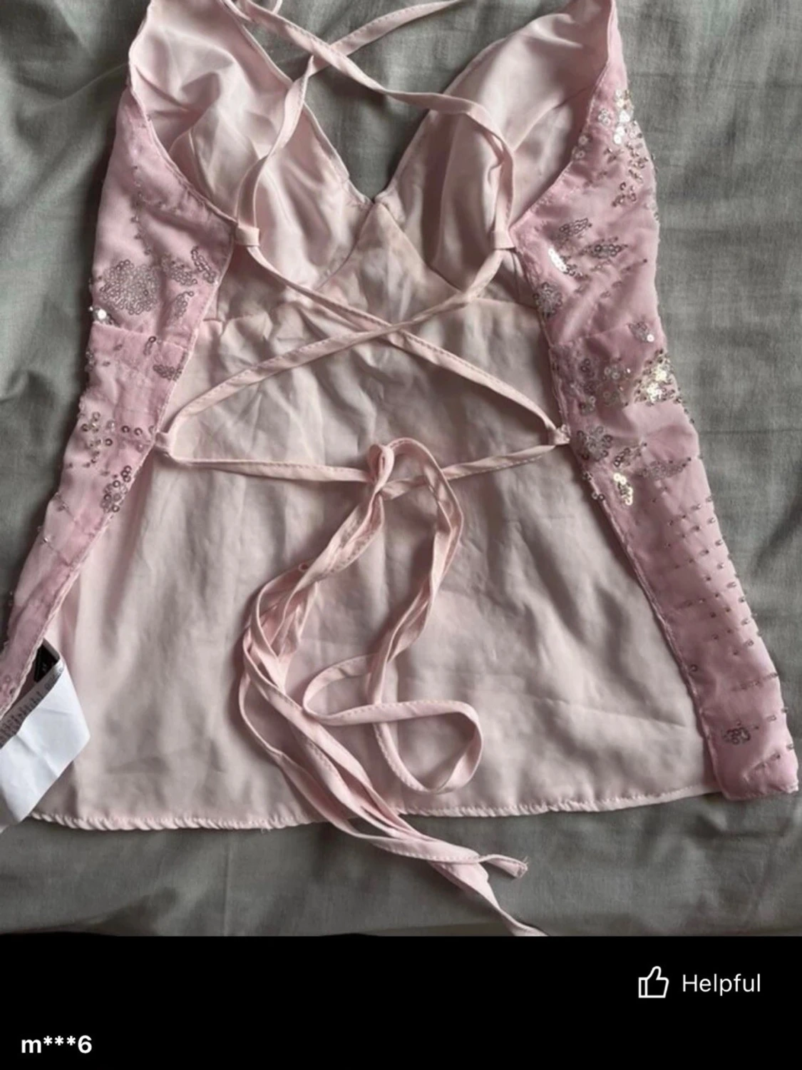 Rosa glittrig topp med paljetter - 1