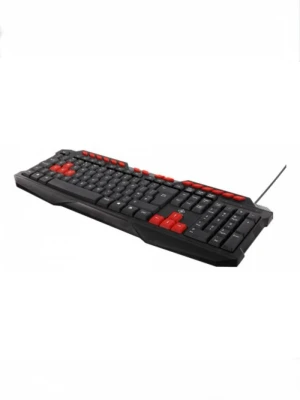 DELTACO GAMING GAM-024UK Tangenbord Svart och röd - Fullstort gamingtangentbord med svart design och röda gamingtangenter för WASD, pilar och multimedia. USB-anslutning, 6-key anti-ghosting och snabb respons för gaming. Har även numeriskt tangentbord och 16 extra multimediatangenter. Enkel, klassisk gaming-look som passar riktigt bra i en setup. Fungerar som det ska och är redo att börja spela! 🔥Säljer hela min setup så hör av er om ni är intresserade! 