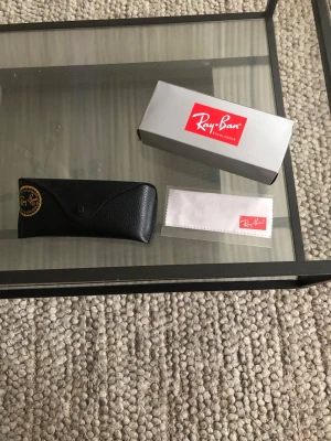 Ray-Ban svarta Wayfarer solglasögon - Ray-Ban Wayfarer solglasögon med svart båge och mörka glas. Klassisk och tidlös design som passar till allt. Kommer med originalfodral, putsduk och Ray-Ban-box. Perfekt accessoar för soliga dagar.