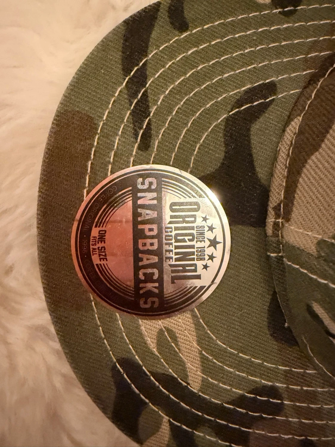 Camouflage keps med trollface och text - 1