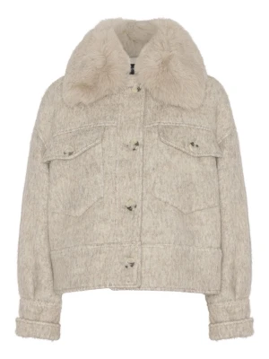 Meotine Jacka Mohair beige  - Jätte fin meotine jacka storlek S/M!! Perfekt nu till hösten🤗
