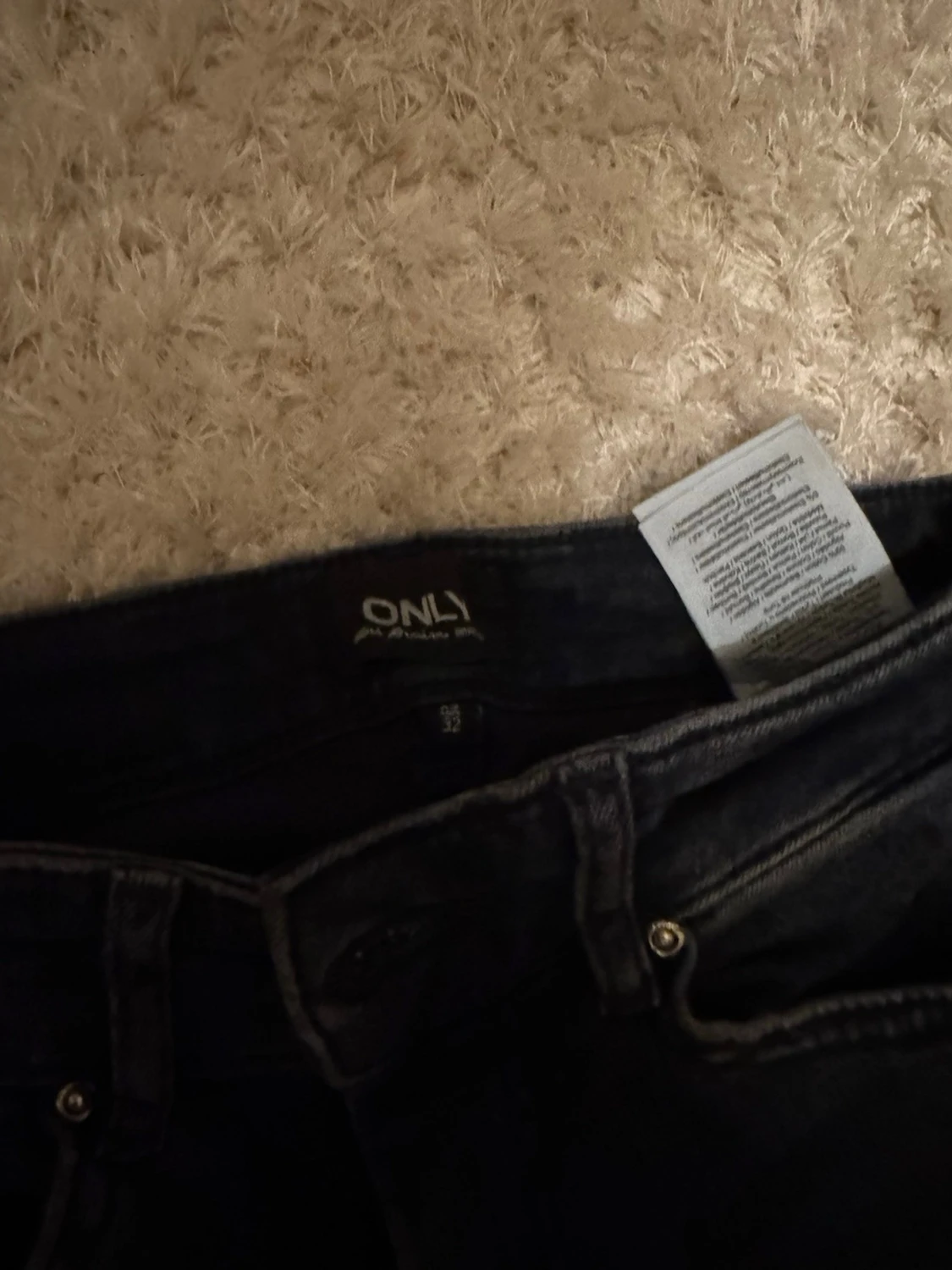 Mörkblå bootcut jeans  - 1