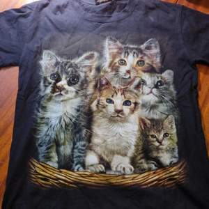 Tshirt med katter lika tryck fram och bak. 10 kr + frakt. Allt i min profil 10 kr. Samfraktar ❣knappt använd.