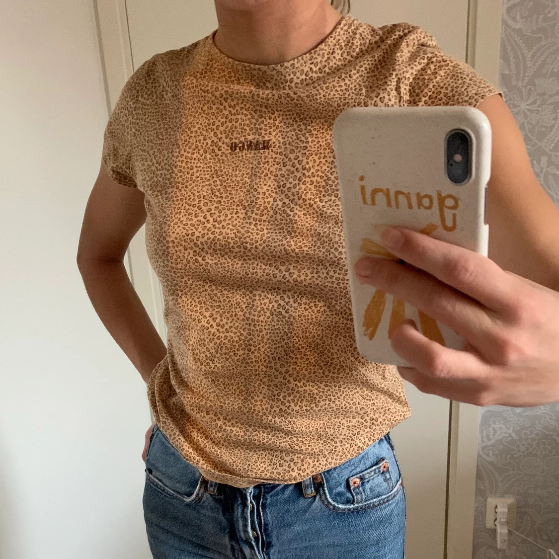 Leopardmönstrad babytee  - 90