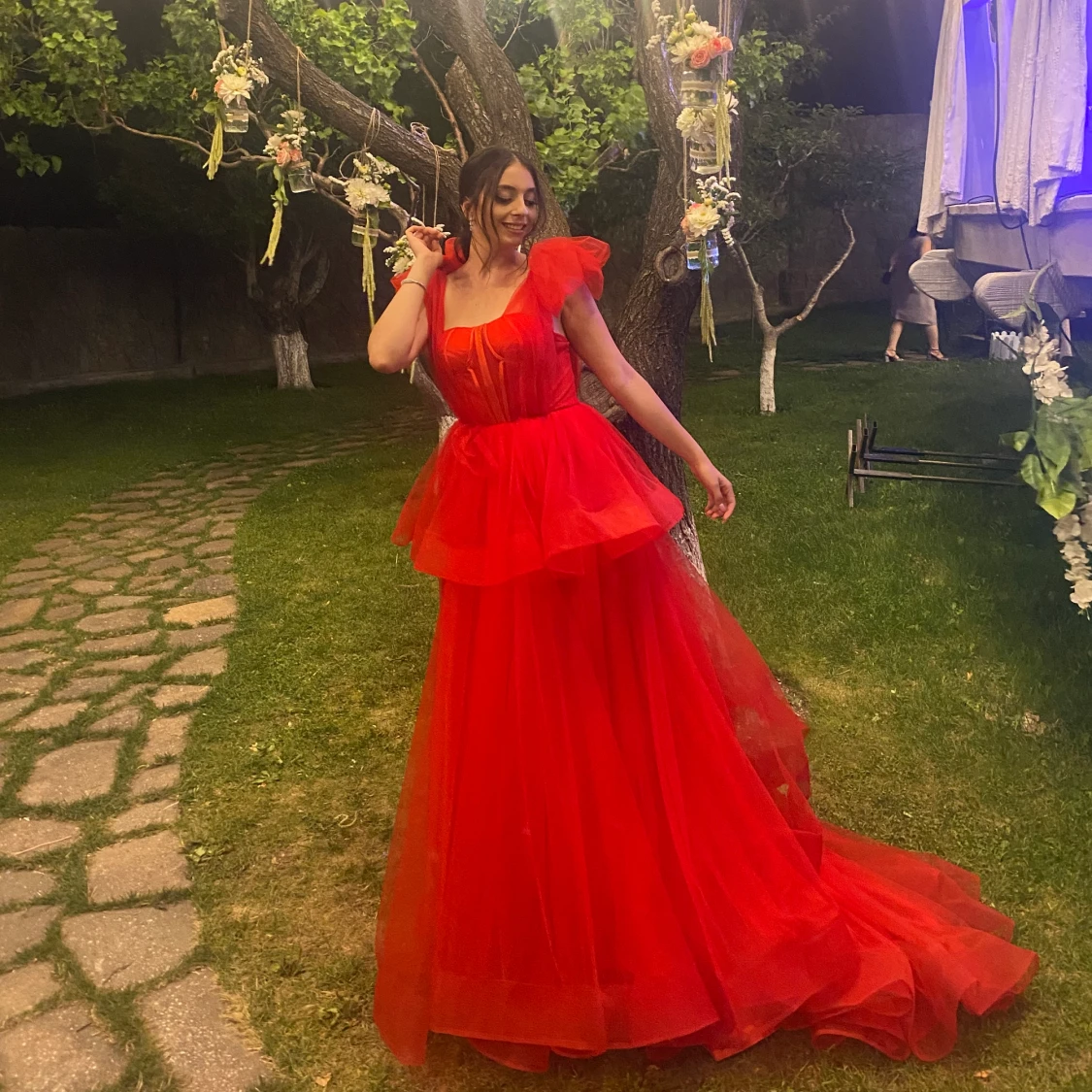 Röd festklänning  - 90