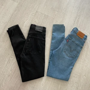 Levi’s mile high - Levi’s jeans i modell Mile high super skinny, svarta i strl 24/28 och blå i strl 25/28 (mindre i strl). Bra skick! Båda för 400kr plus 66kr frakt. skicka meddelande för fler bilder🌟