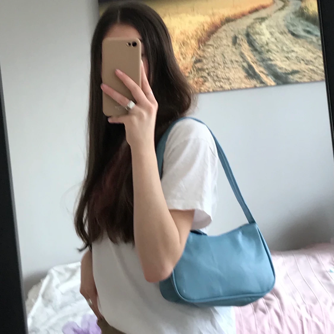 Blå axelväska - 91