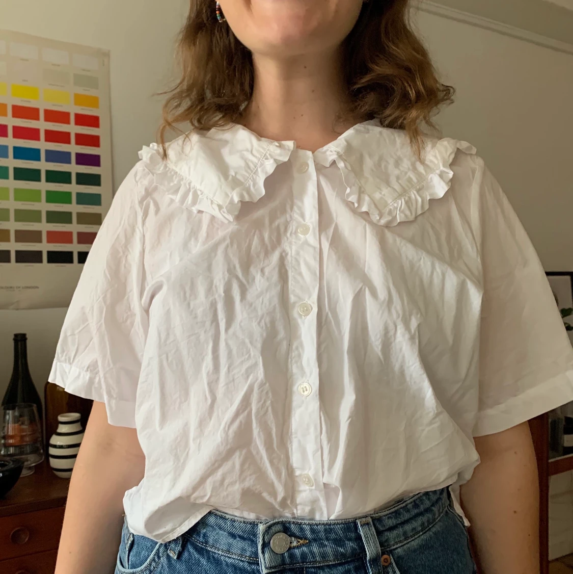 Söt vit skjorta - 90