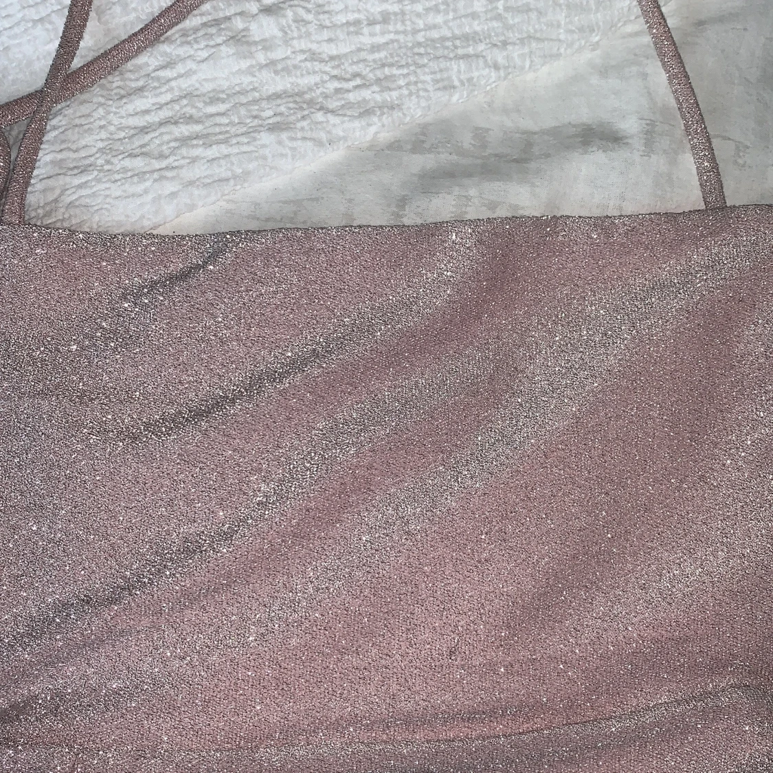 Rosaglittrig långklänning - 91