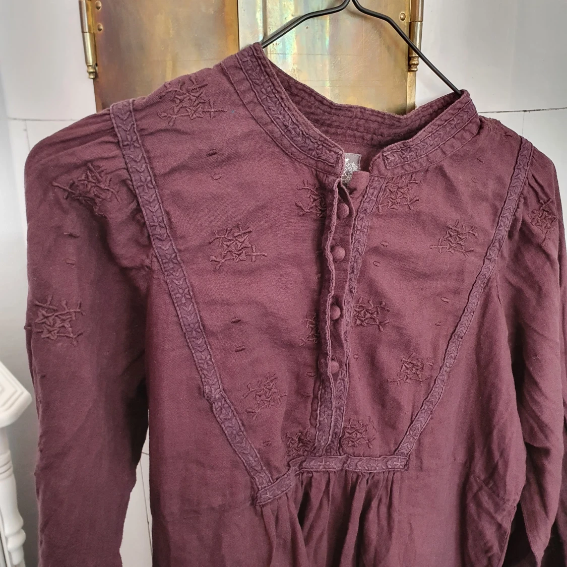 brunlila klänning 100%bomull - 90