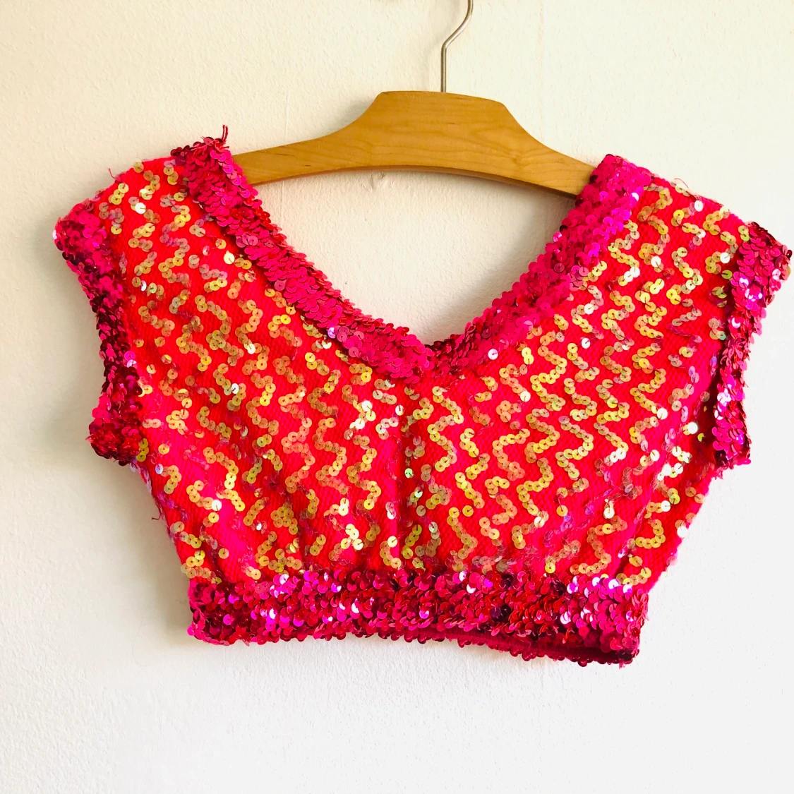 Croptop med paljetter!