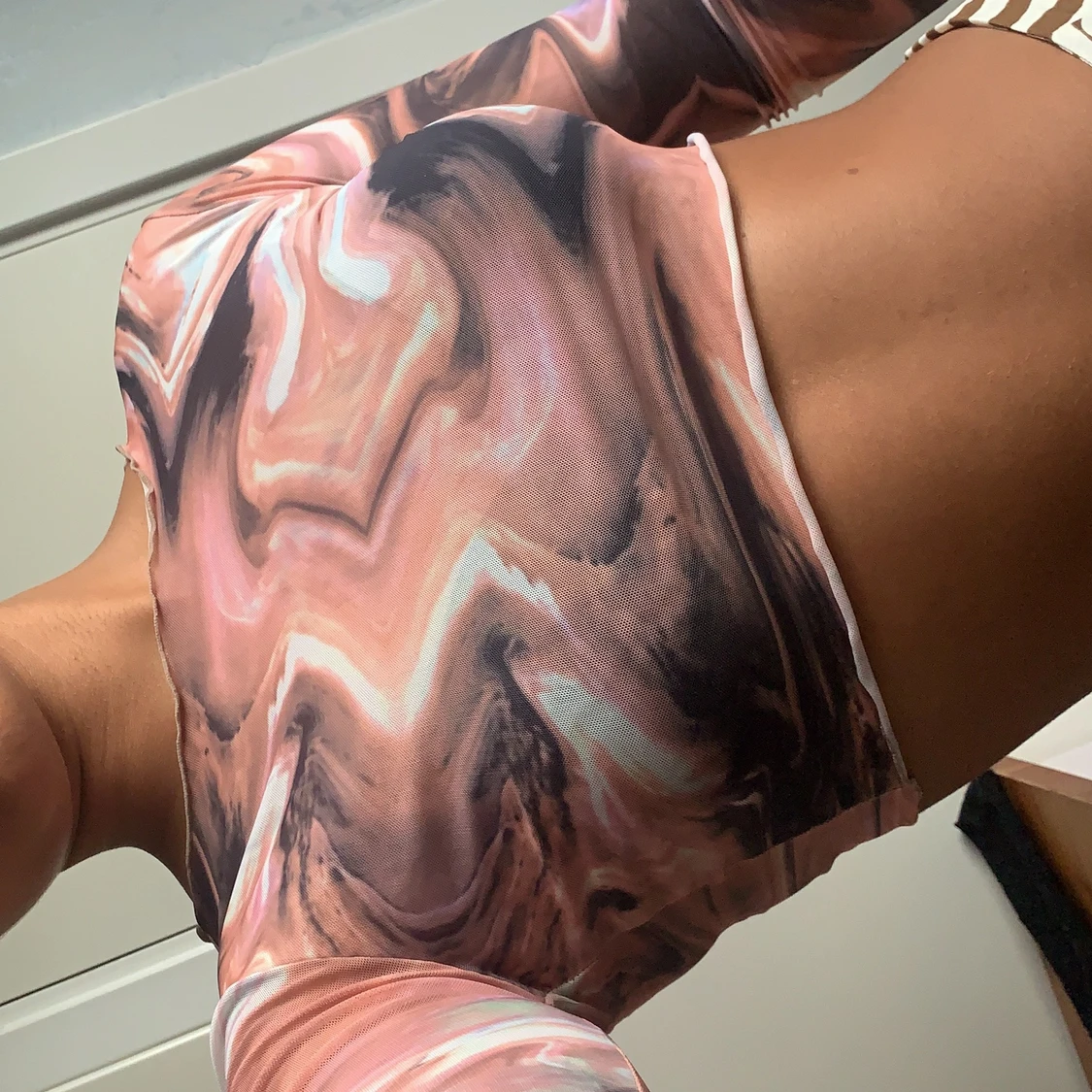 Mesh tröja multifärgad