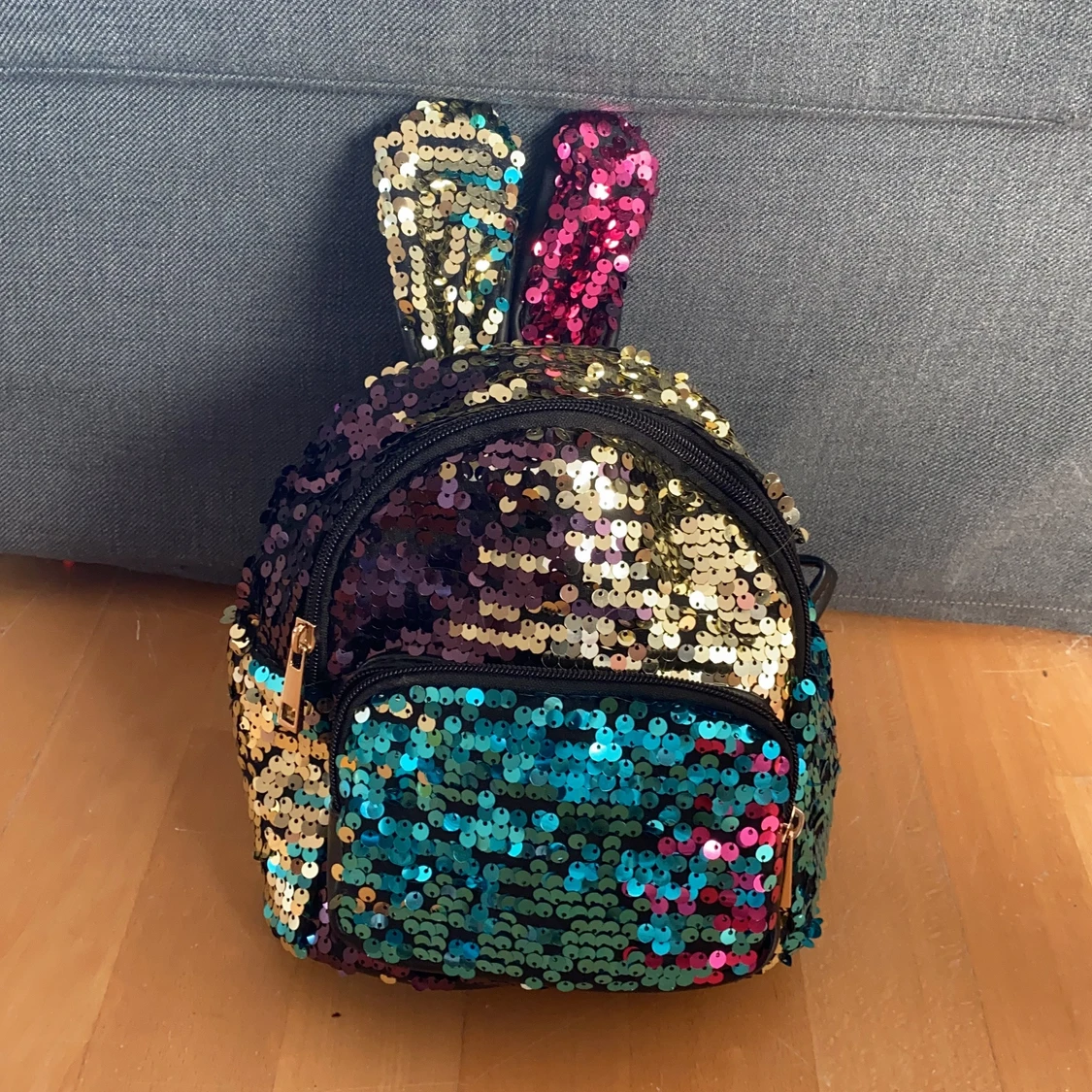 Fancy liten paljett-ryggsäck 