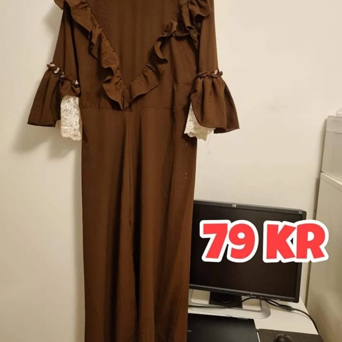 Long coffee Brown dress