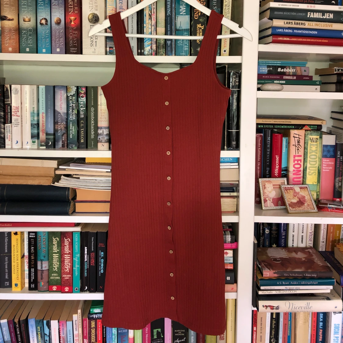 Roströd klänning - 90