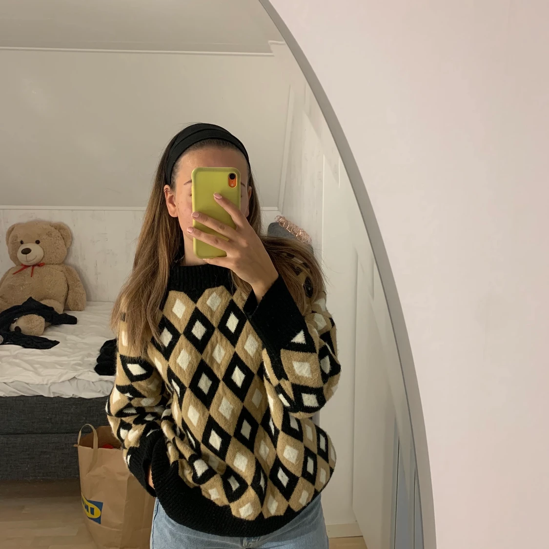 Stickad oversized tröja - 90