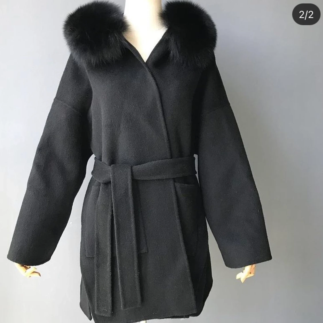 Kappa med pälskrage  - 90