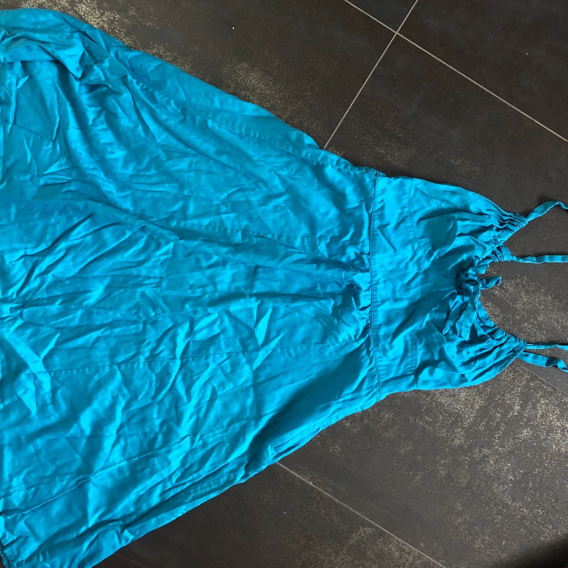 Sommarklänning klänning blå turkos S XS - 91