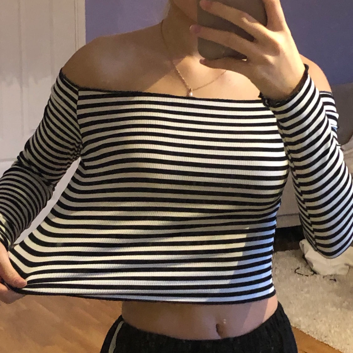 randig off shoulder - 90