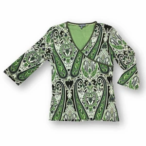 Street One   - Bohemisk y2k trekvartsärm i toppenskick från Street One. Storlek EU 44. Mesh material med extra lager under. Modellen använder vanligtvis storlek S och är 169 för referens. Axel till axel 39cm och ärm längd 38cm. 