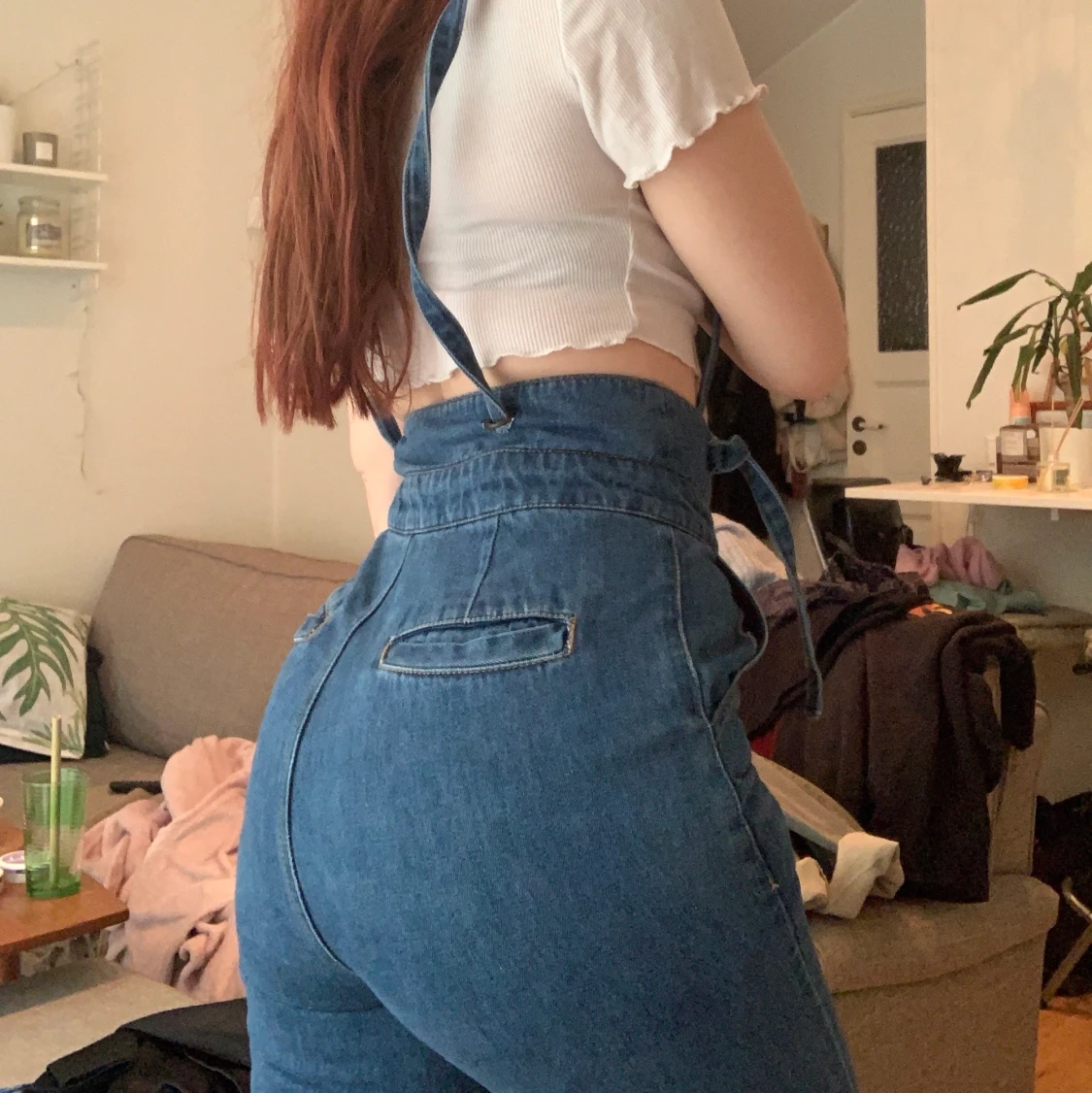 Raka hängselbyxor - 91