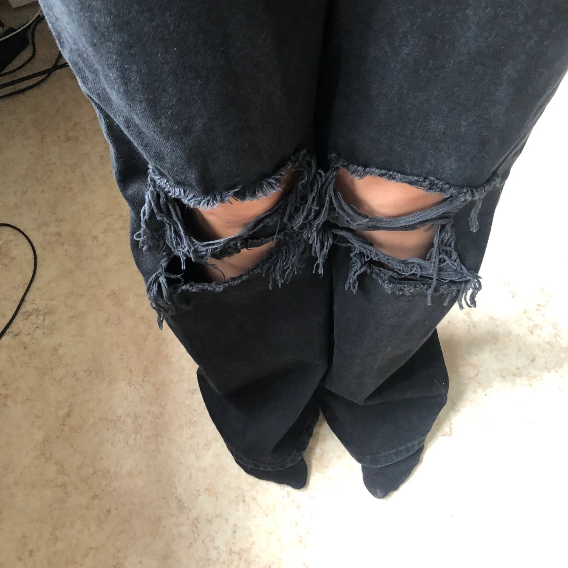 Svarta baggy Jeans - 90